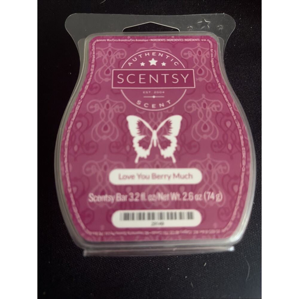 Scentsy “LOVE YOU BERRY MUCH” Wax Bar Melt 3.2 fl oz RETIRED